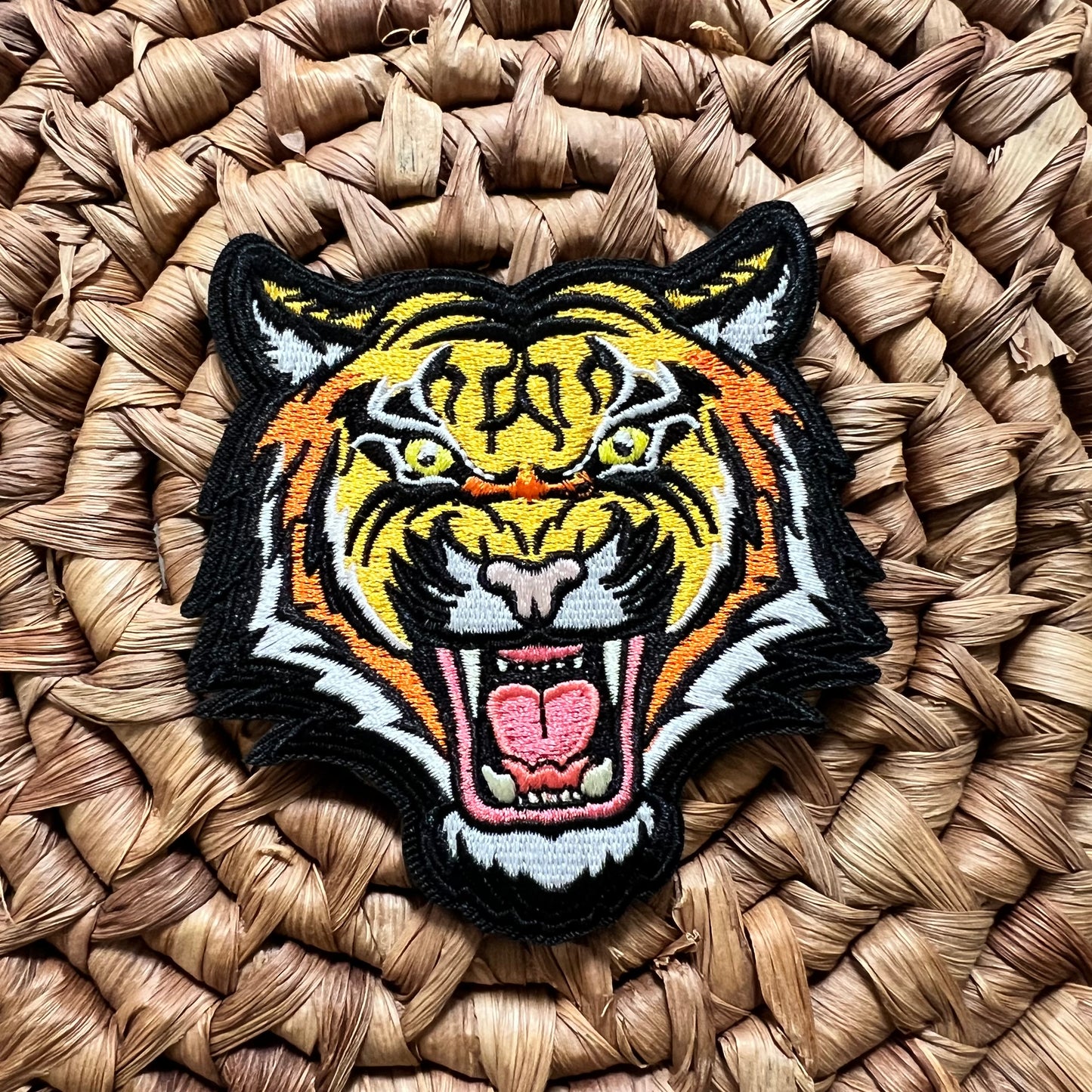 Tiger iron on patch