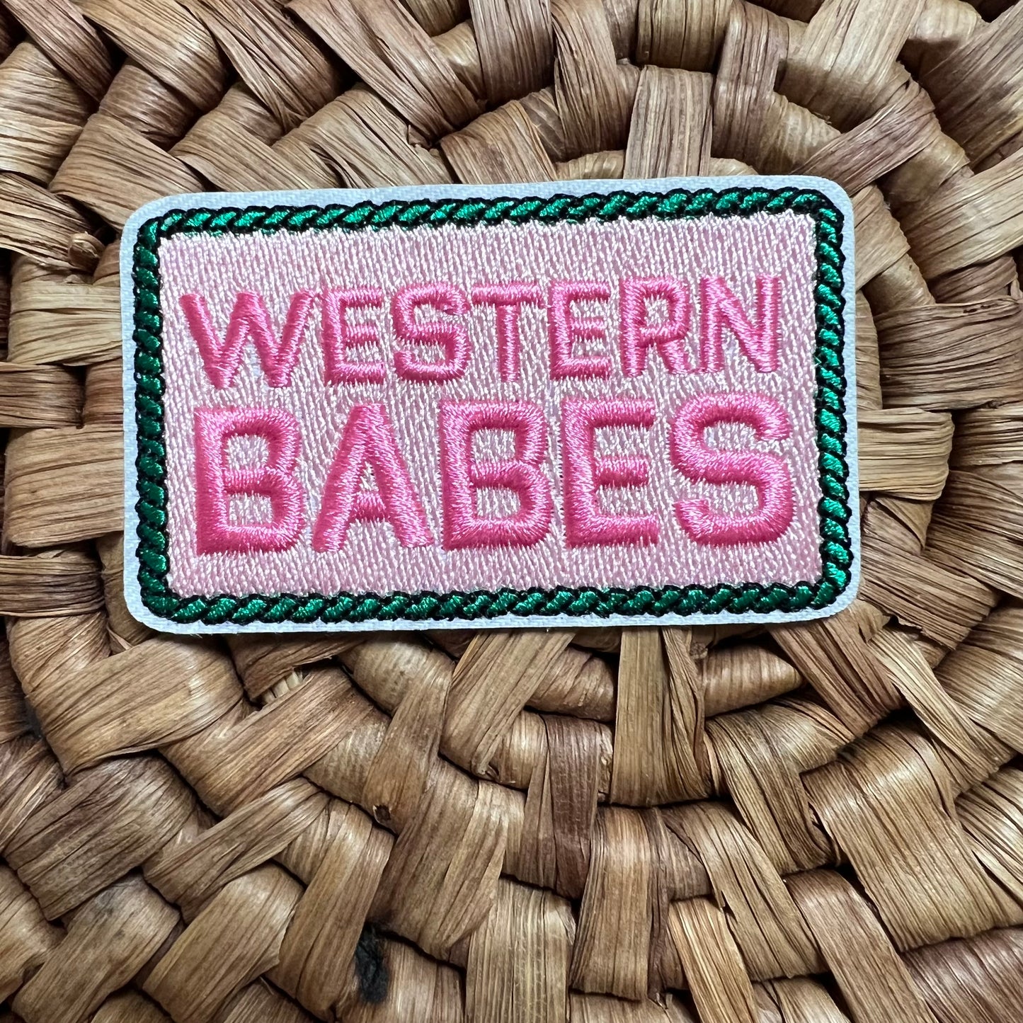 Western babes iron on patch