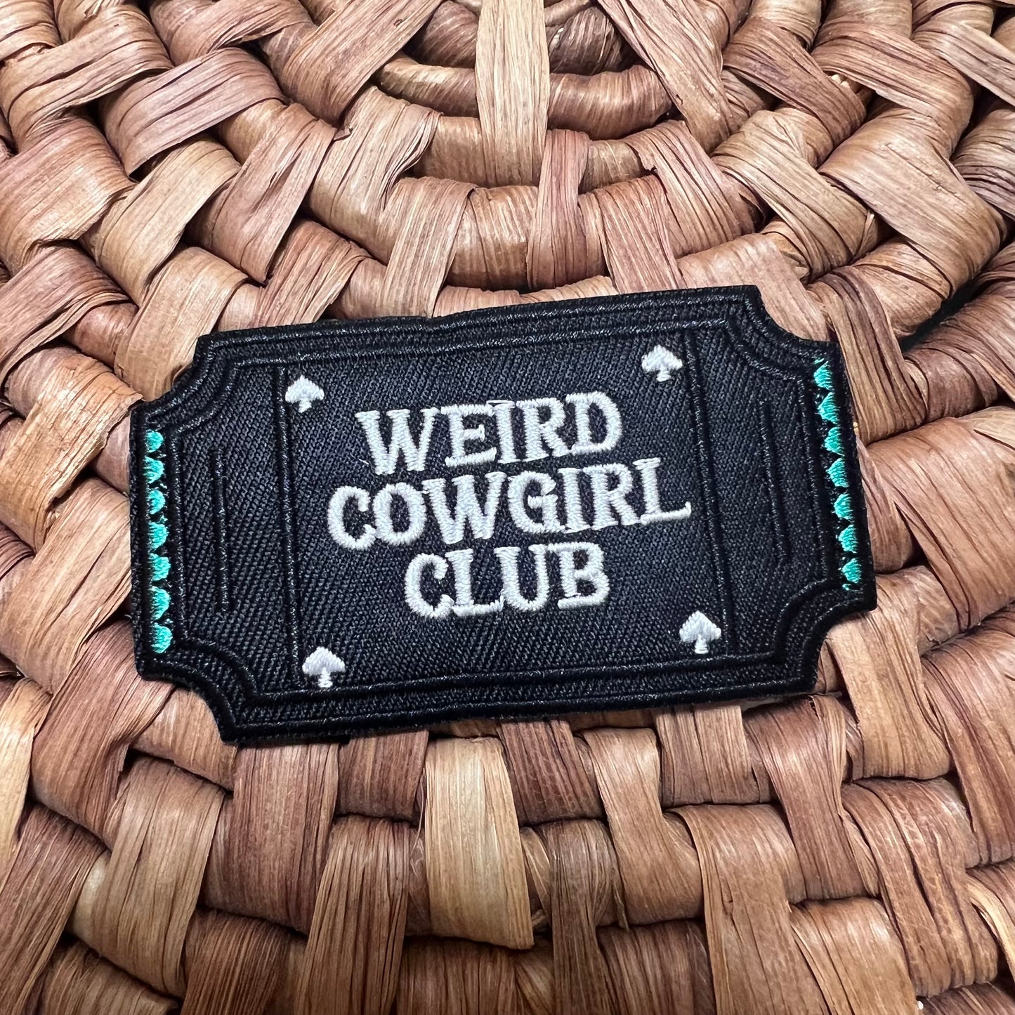 Weird Cowgirl Club Ticket - Iron On Patch