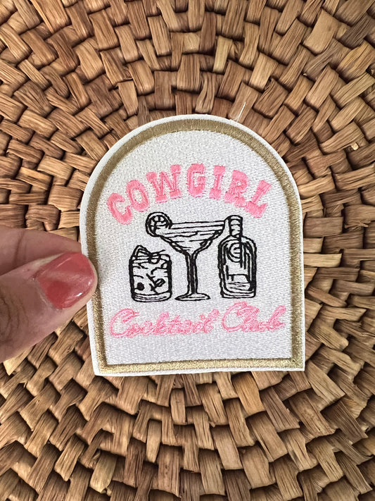 Cowgirl Cocktails Club Iron On Patch