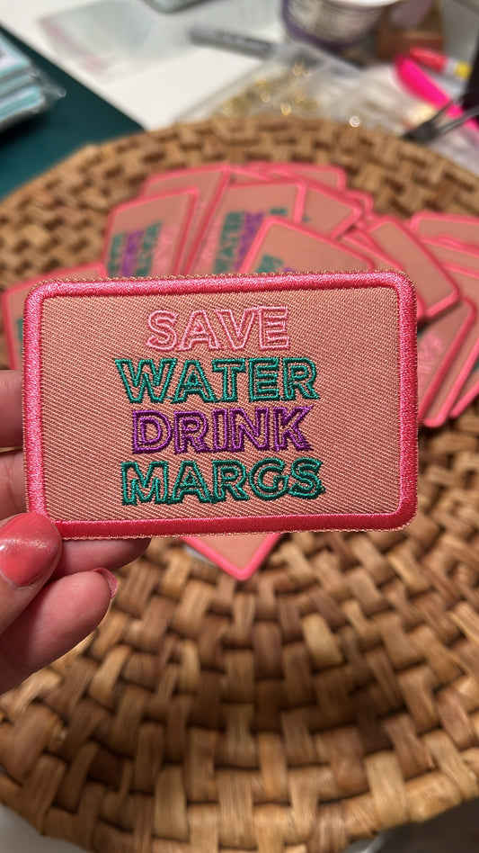 Save water drink margs patch