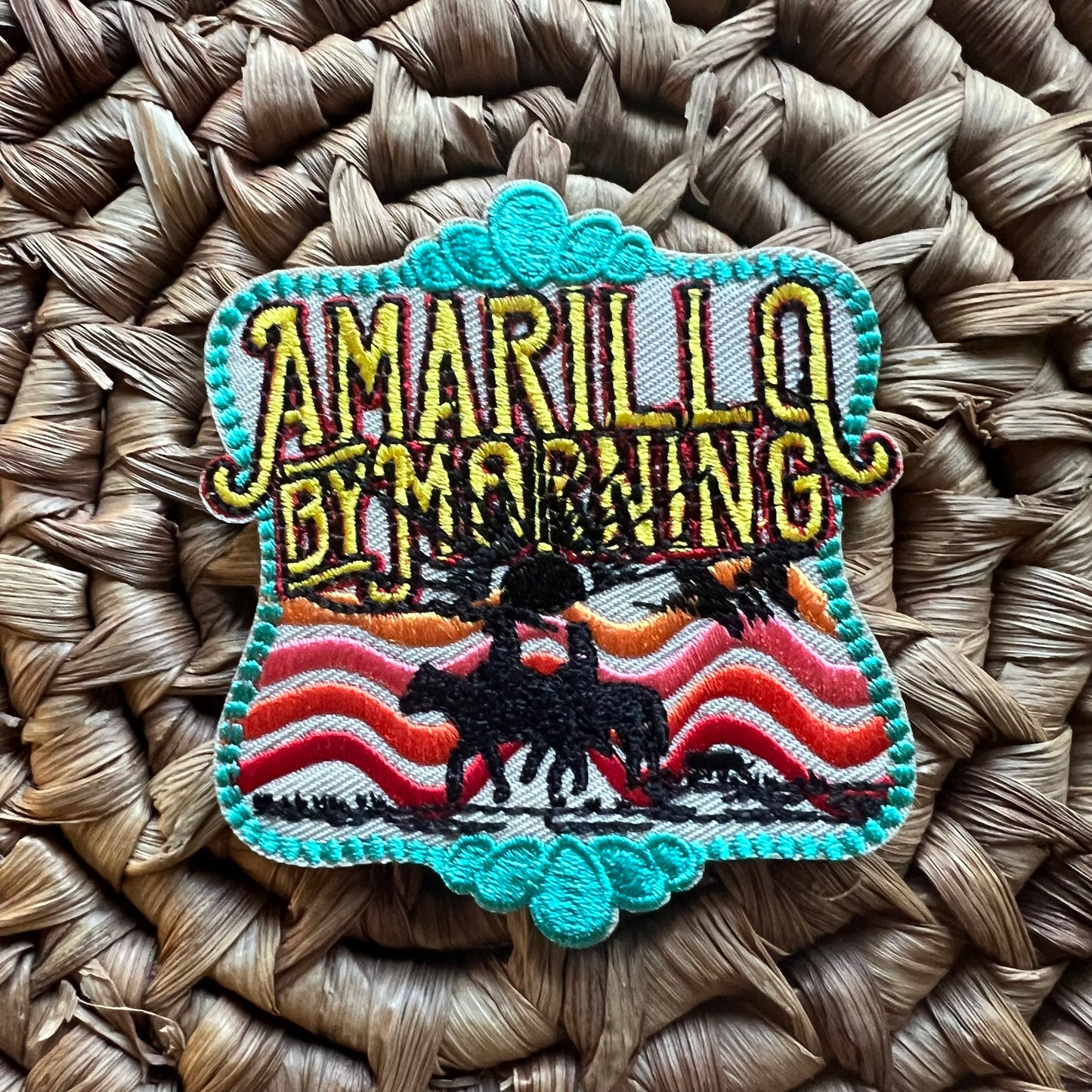 Amarillo By Morning (turquoise)- Iron On Patch