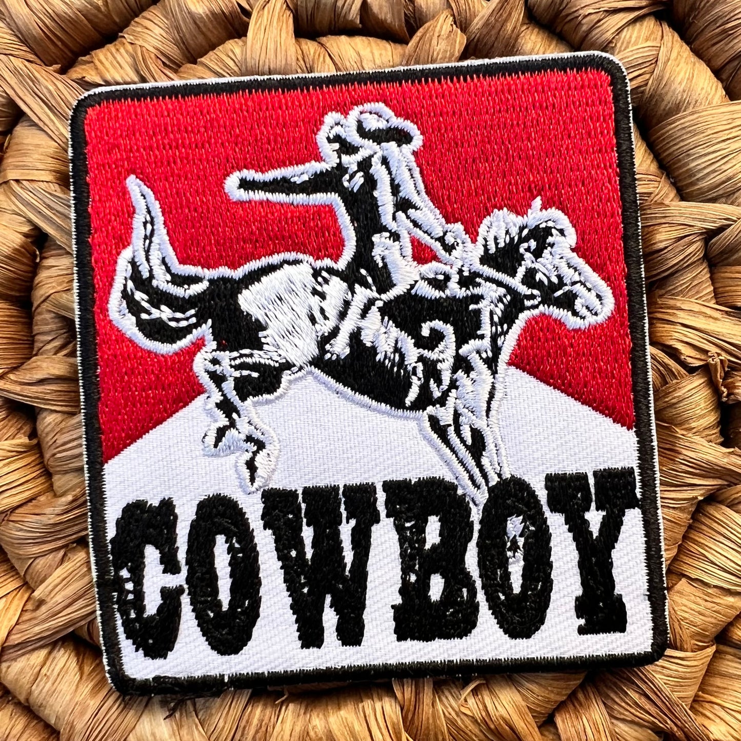 Cowboy iron on patch