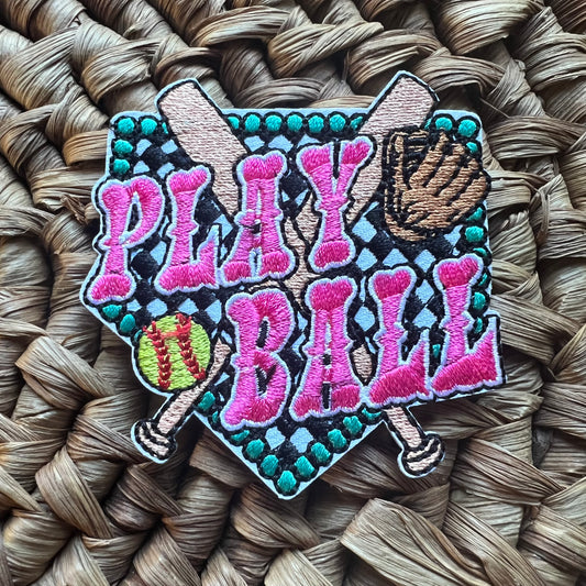 Play Ball Softball - Iron On Patch