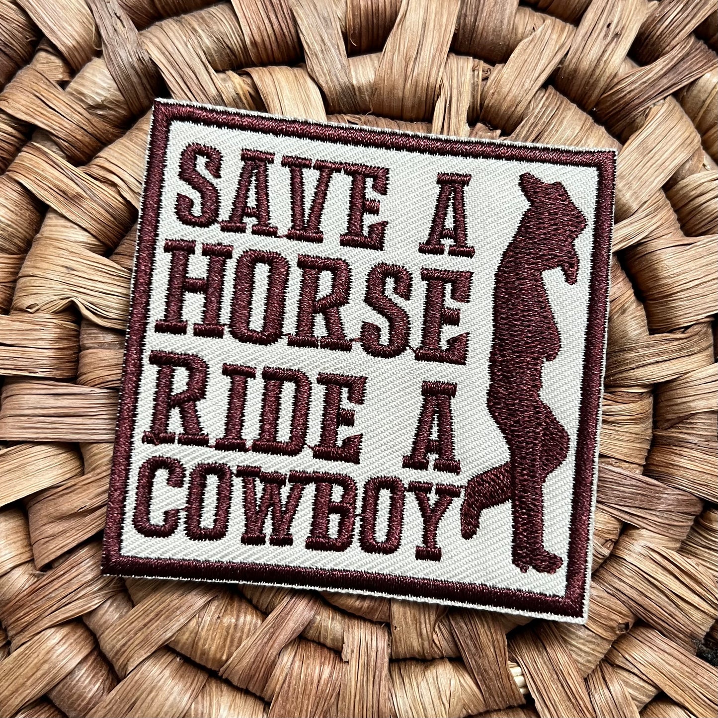 Ride A Cowboy Iron On Patch