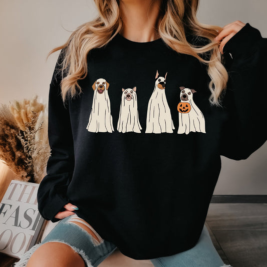 GHOST DOGS Crewneck. Gildan Crewneck Sweatshirt - Halloween Apparel.