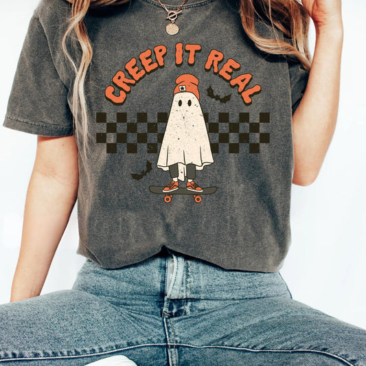 Creep It Real, Skateboard Ghost T Shirt