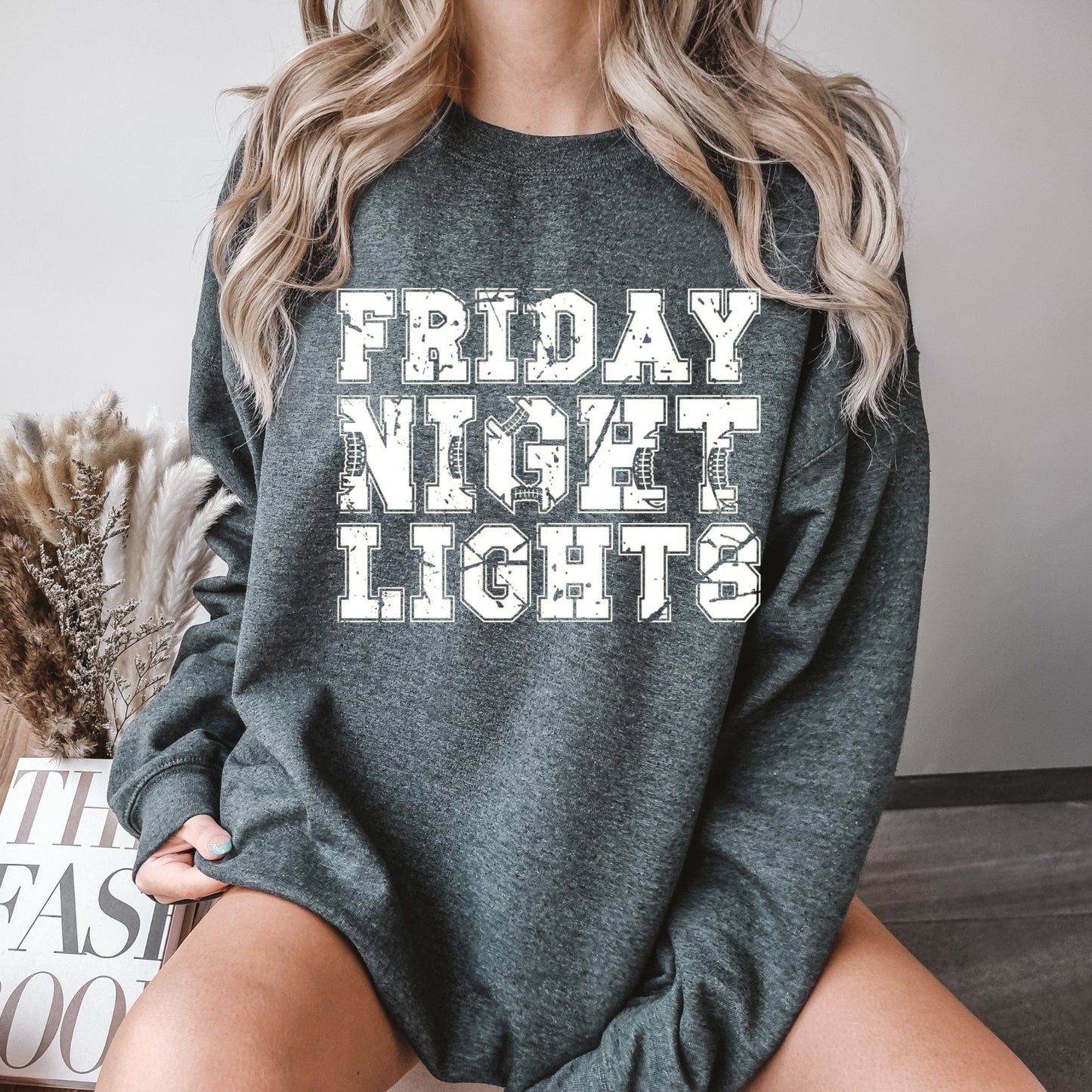 Friday Night Lights Crewneck. Gildan 18000 Crewneck. Fall Sweatshirt Football Apparel.