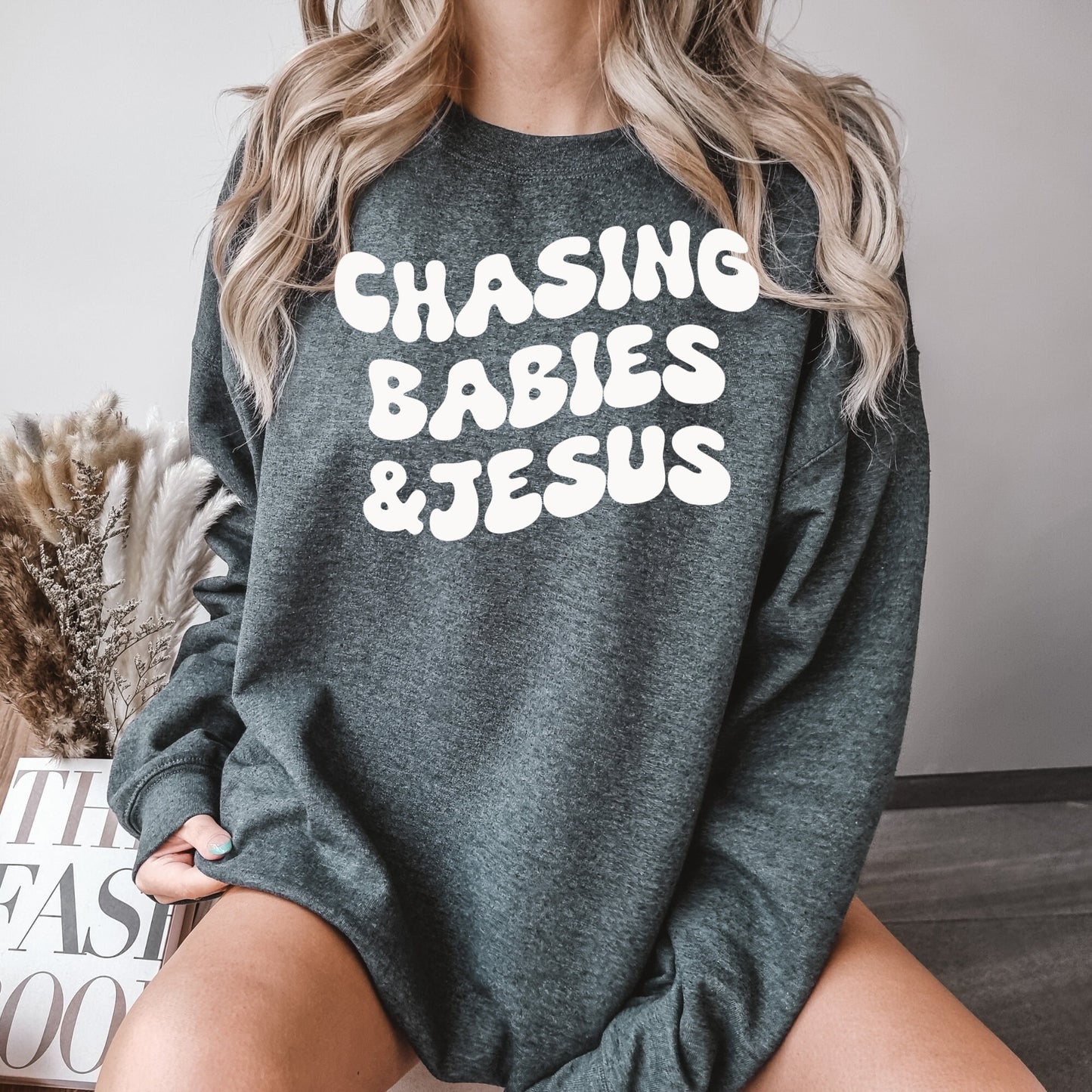 Chasing Babies & Jesus Crewneck