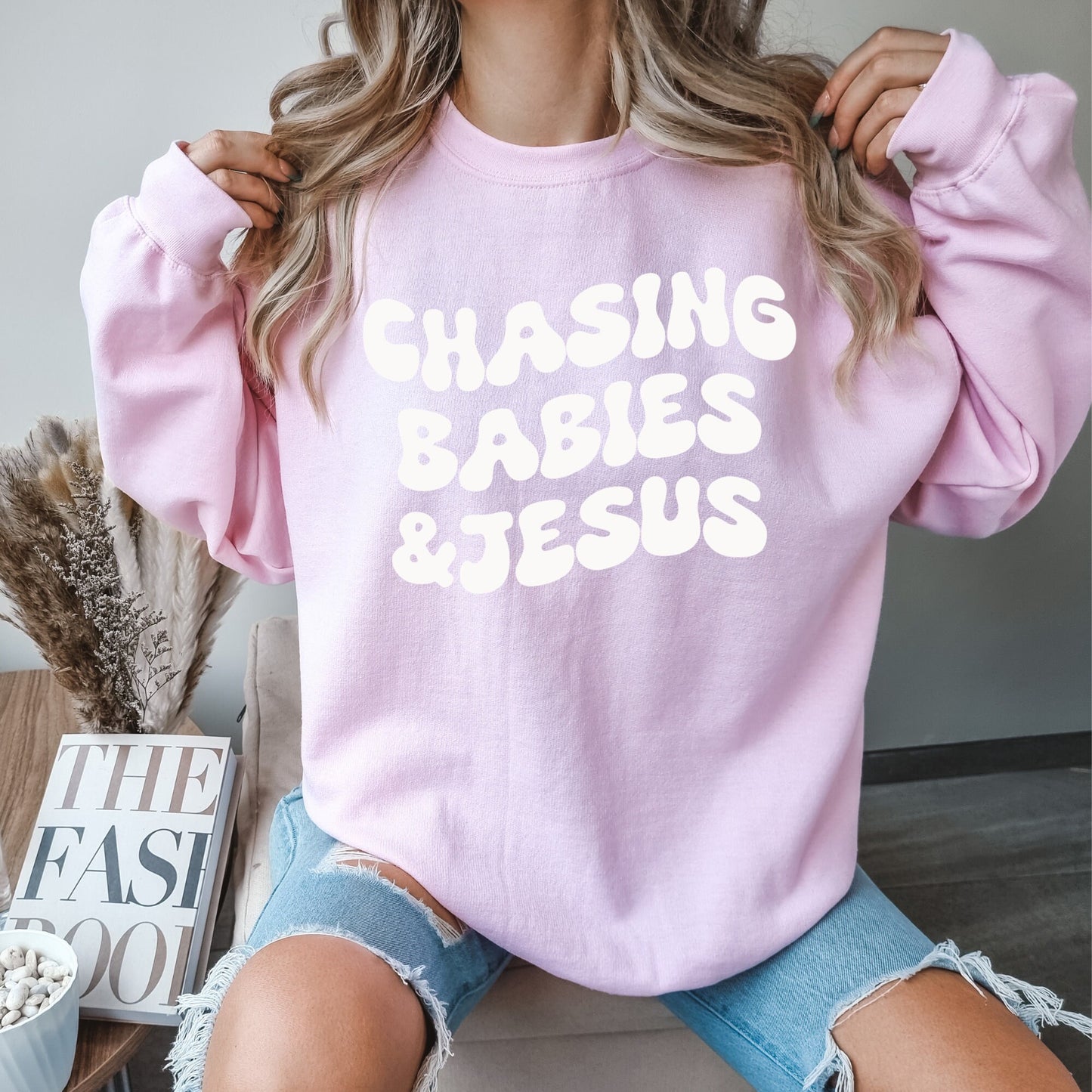 Chasing Babies & Jesus Crewneck