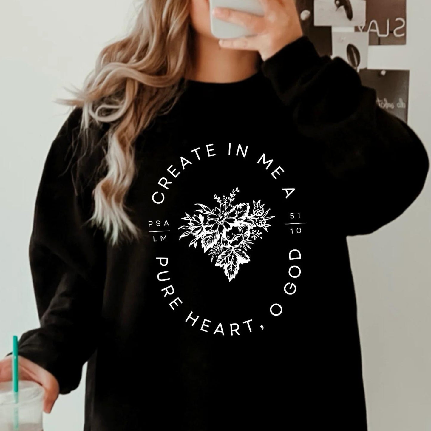 Create In Me A Pure Heart, O God Crewneck