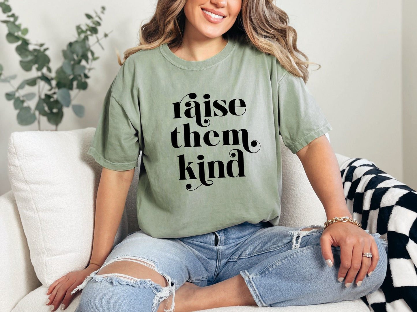 Raise Them Kind - Comfort Colors Shirt - Christian Mama Tee. New Mom Gift, Cool Mom Shirt, Mothers Day Gift, Birthday Gift for Mom.