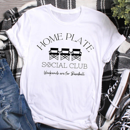 Home Plate Social Club - Weekends are for Baseball Shirt. Baseball Season Apparel - Baseball Mama - Sports Mom Apparel