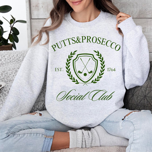 Putts & Prosecco Social Club - Girls, Golf, Bachelorette, Birthday Trip. Golf Wives, Women's Golf Gift, Golf Widows, Country Club Aesthetic