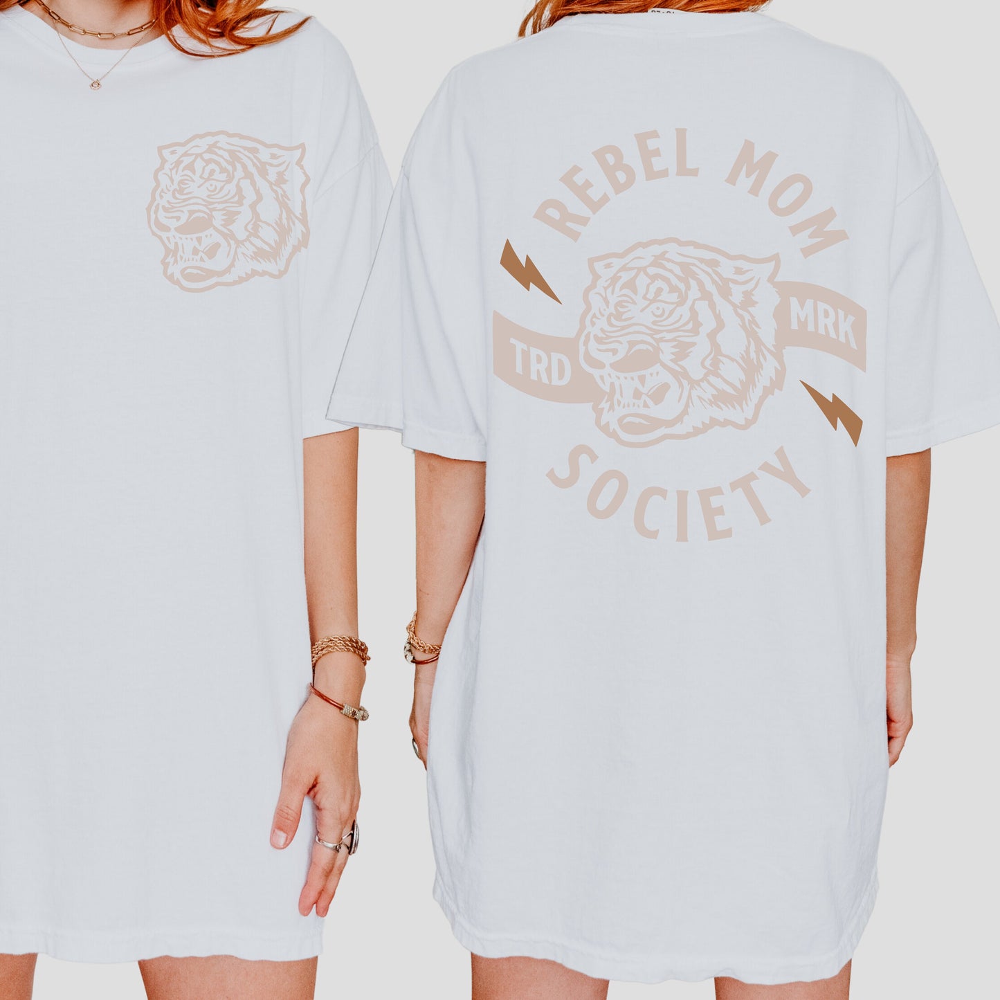 Rebel Mom Society  - Comfort Colors. One Hell of a Mother, Badass Mama, No Rest For The Mothers, Trendy Alternative Mom Tee, New Mom Gift.