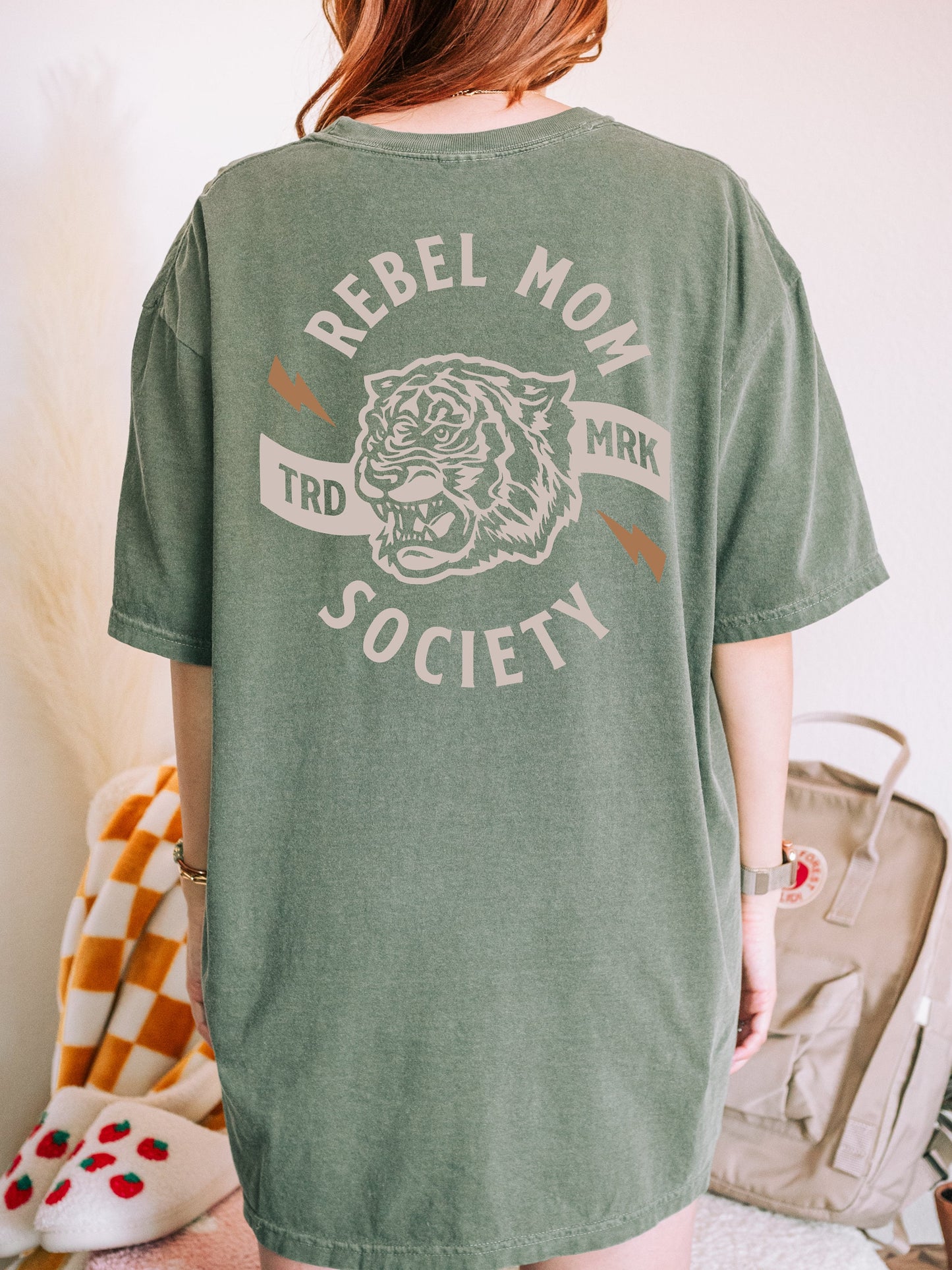 Rebel Mom Society  - Comfort Colors. One Hell of a Mother, Badass Mama, No Rest For The Mothers, Trendy Alternative Mom Tee, New Mom Gift.