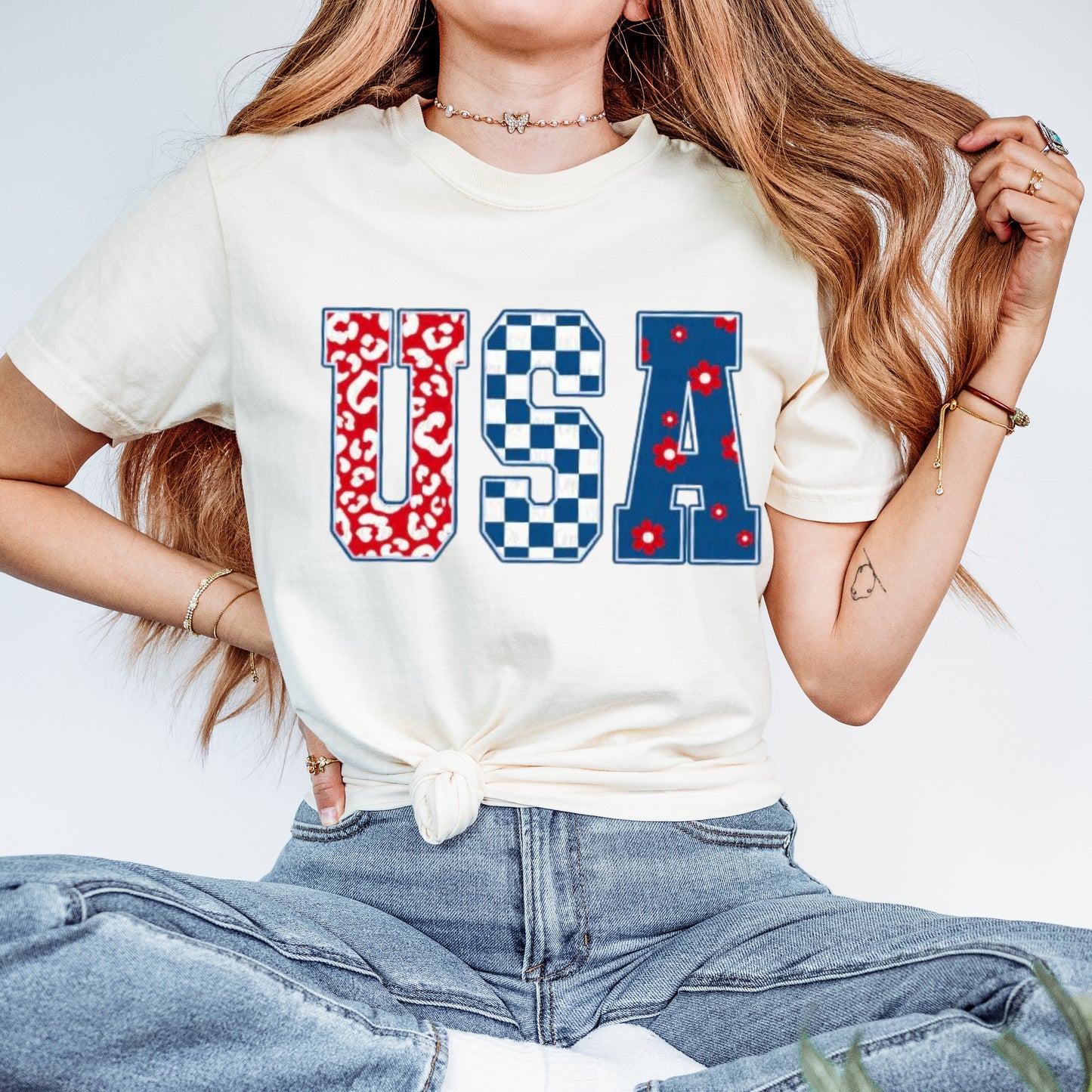 RETRO USA Shirt - Comfort Colors. Trendy Freedom Shirt | Fourth of July Boat Apparel | Trendy July 4th Graphic Tee, Independence Day Shirt.